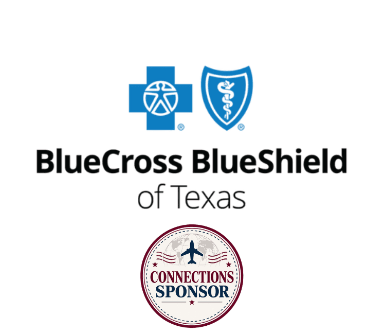 BlueCross BlueShield of Texas logo, Connections Sponsor.